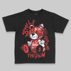 Jordan 6 “Reverse Infrared” DopeSkill Toddler Kids T-shirt Smile Through The Pain Graphic Streetwear - Black