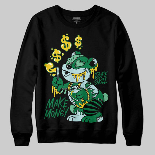 Green Sneakers DopeSkill Sweatshirt Make Money Graphic Streetwear - black