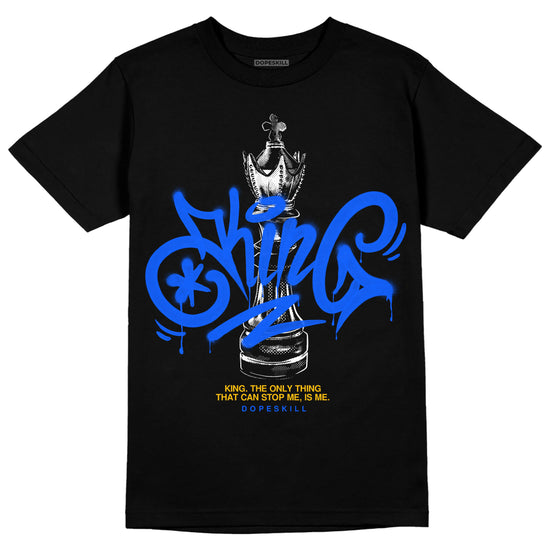 Royal Blue Sneakers DopeSkill T-Shirt King Chess Graphic Streetwear  - Black 