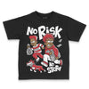 Jordan 1 Low OG "Chicago" DopeSkill Toddler Kids T-shirt No Risk No Story Graphic Streetwear - Black