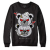 Jordan 2 Retro "Black Cement" DopeSkill Sweatshirt New Double Bear Graphic Streetwear - Black