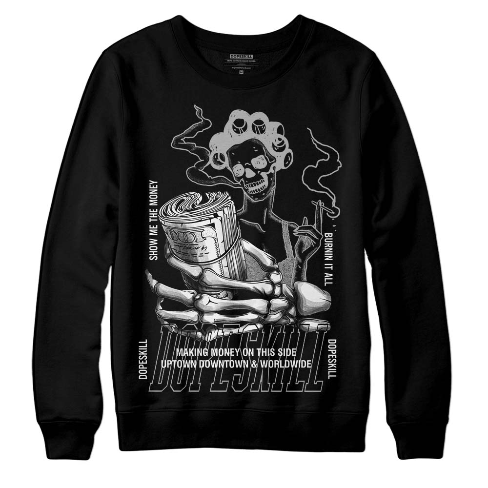 Jordan 1 Low OG “Shadow” DopeSkill Sweatshirt Show Me The Money Graphic Streetwear - Black