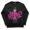 Pink Sneakers DopeSkill Long Sleeve T-Shirt King Chess Graphic Streetwear - Black