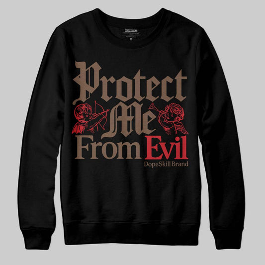 Jordan 9 'Olive' DopeSkill Sweatshirt Protect Me From Evil Graphic Streetwear - Black