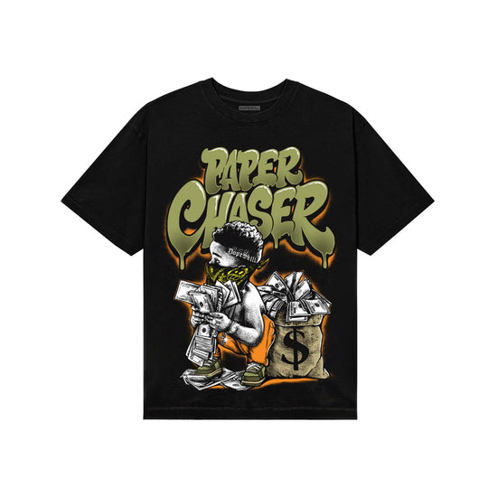 Olive Sneakers DopeSkill T-Shirt Paper Chaser Boy Graphic Streetwear - Black