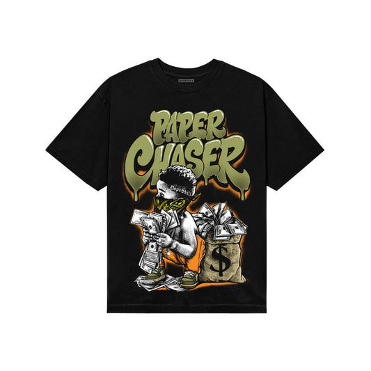 Olive Sneakers DopeSkill T-Shirt Paper Chaser Boy Graphic Streetwear - Black