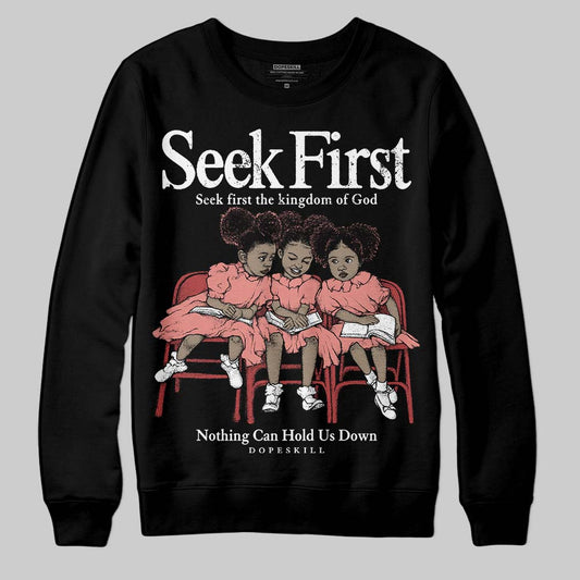Jordan 13 “Dune Red” DopeSkill Sweatshirt New Seek First Graphic Streetwear - Black