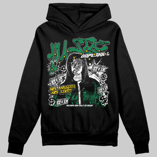 Green Sneakers DopeSkill Hoodie Sweatshirt No Money No Lust Graphic Streetwear - Black