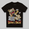 Jordan 4 Retro “Pizza” DopeSkill Toddler Kids T-shirt Born To Be Rich Graphic Streetwear - Black