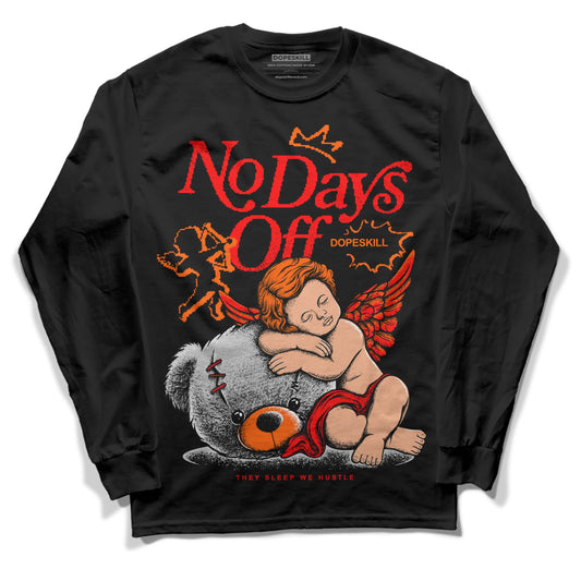 Jordan 1 Retro High OG "Satin Bred" DopeSkill Long Sleeve T-Shirt New No Days Off Graphic Streetwear - Black