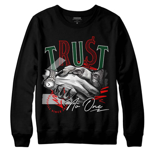 Jordan 2 White Fire Red DopeSkill Sweatshirt Trust No One Graphic Streetwear - Black