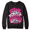 Jordan 1 Low GS “Fierce Pink” Dopeskill Sweatshirt Never Forget Loyalty Graphic Streetwear - Black