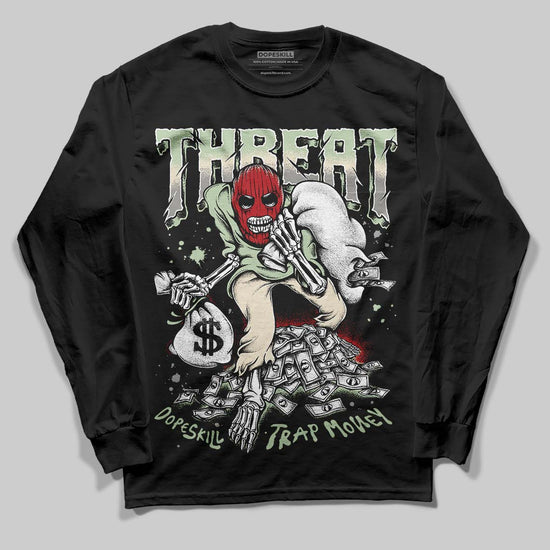 Jordan 4 WMNS “Seafoam” (2025) DopeSkill Long Sleeve T-Shirt Threat Graphic Streetwear - Black