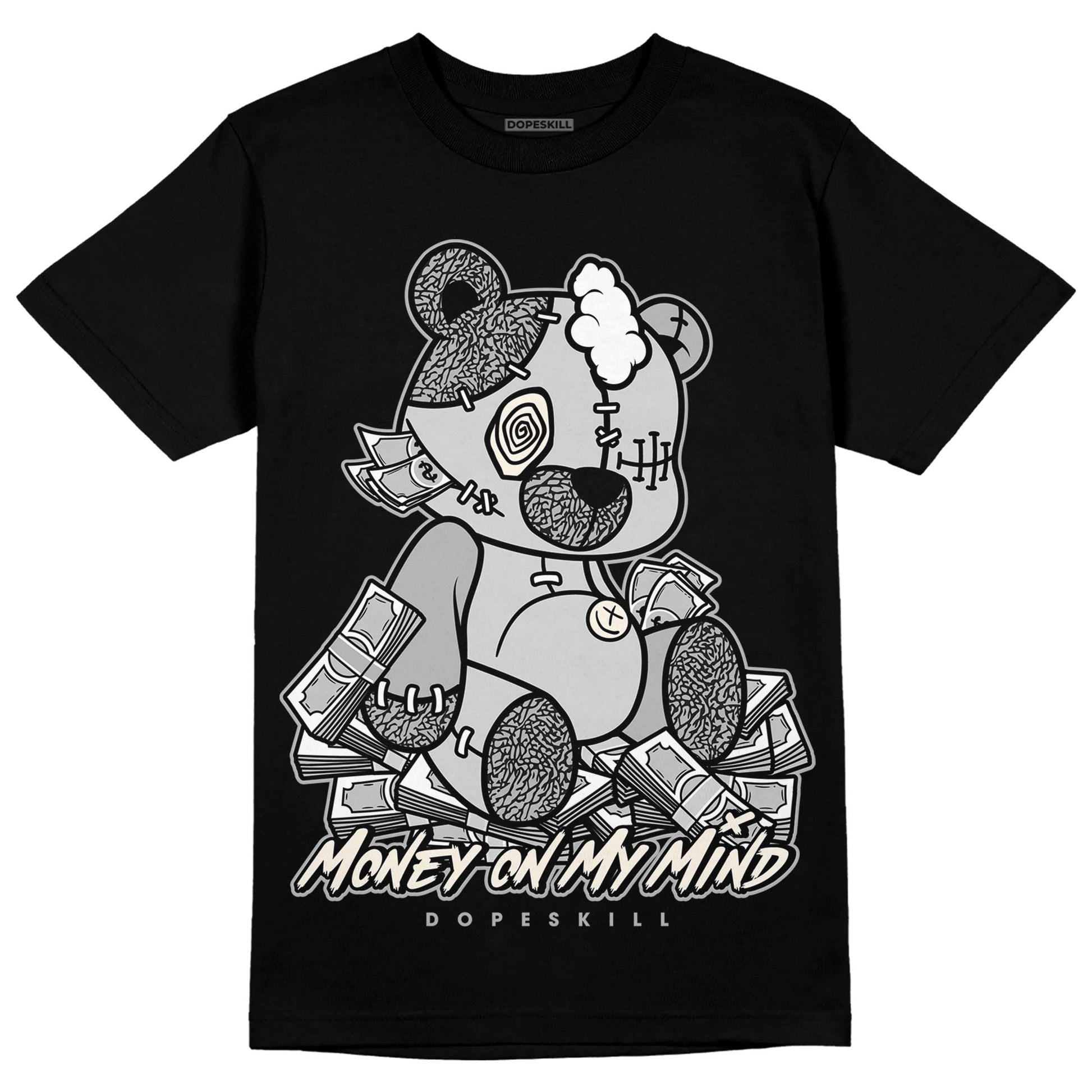 Jordan 3 “Off Noir” DopeSkill T-Shirt MOMM Bear Graphic Streetwear - Black