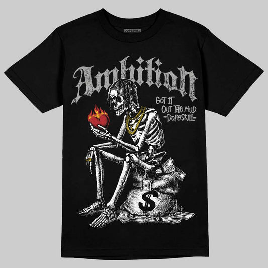 Grey Sneakers DopeSkill T-Shirt Ambition Graphic Streetwear - Black