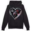 Jordan 4 “Bred Reimagined” DopeSkill Hoodie Sweatshirt Heart Jordan 4 Graphic Streetwear - Black