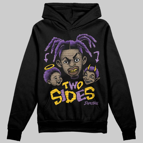 PURPLE Sneakers DopeSkill Hoodie Two Sides Graphic Streetwear - Black