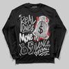 Jordan 4 OG “White Cement” DopeSkill Long Sleeve T-Shirt Real Ones Move In Silence Graphic Streetwear - Black