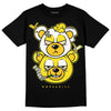 Jordan 4 Retro “Vivid Sulfur” DopeSkill T-Shirt New Double Bear Graphic Streetwear - Black