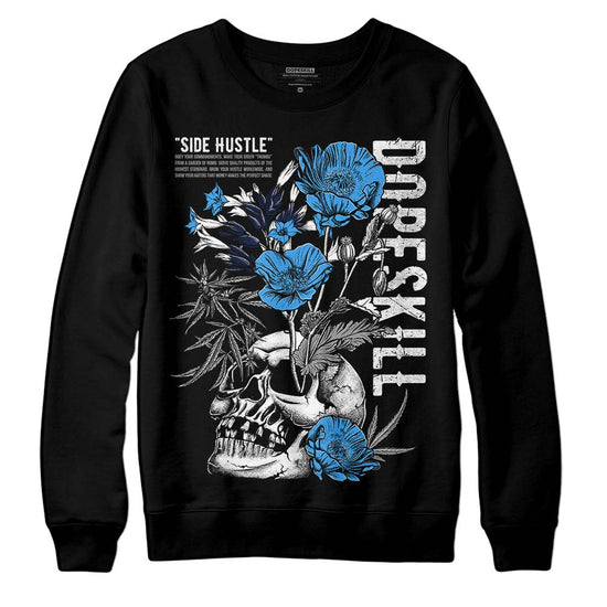 Jordan Spiz’ike Low “White/Obsidian” DopeSkill Sweatshirt Side Hustle Graphic Streetwear - black