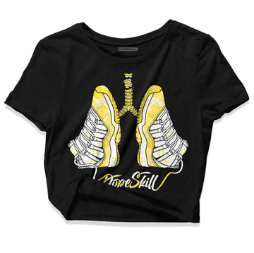 Jordan 11 Low 'Yellow Snakeskin' DopeSkill Women's Crop Top Breathe Graphic Streetwear - Black