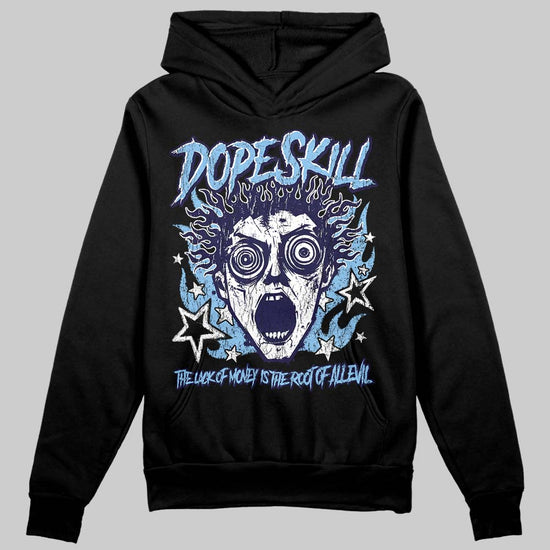 University Blue Sneakers DopeSkill Hoodie Sweatshirt Root of Evil Graphic Streetwear - black