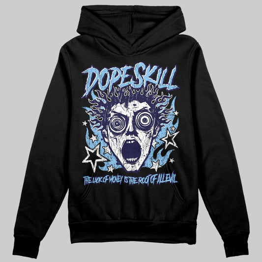 University Blue Sneakers DopeSkill Hoodie Sweatshirt Root of Evil Graphic Streetwear - black