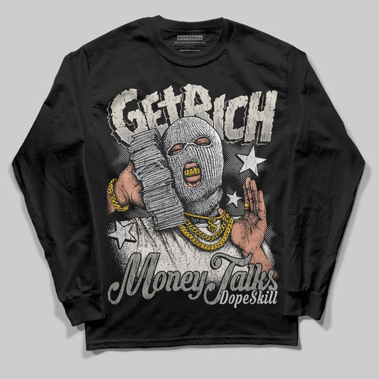 Jordan 3 Retro Pure Money DopeSkill Long Sleeve T-Shirt Get Rich Graphic Streetwear - Black