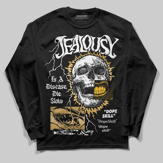 Jordan 12 Retro 'Taxi' 2025 DopeSkill Long Sleeve T-Shirt Jealousy Graphic Streetwear - Black