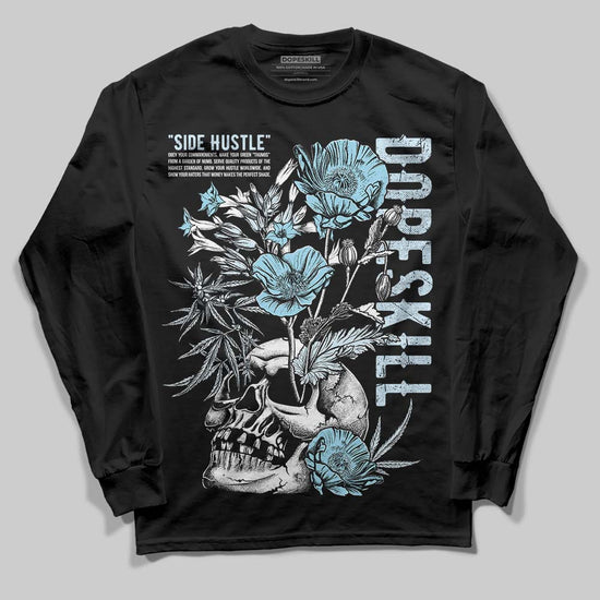 Vans Knu Stack Vintage Satin Dream Blue DopeSkill Long Sleeve T-Shirt Side Hustle Graphic Streetwear - Black