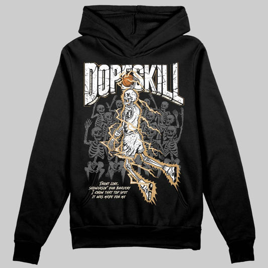 Jordan 5 Retro Reverse Metallic DopeSkill Hoodie Sweatshirt Thunder Dunk Graphic Streetwear - Black