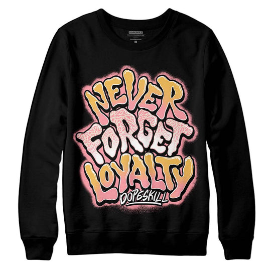 Jordan 3 GS “Red Stardust” DopeSkill Sweatshirt Never Forget Loyalty Graphic Streetwear - Black