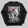 Jordan 5 Retro OG Black Metallic Reimagined DopeSkill Long Sleeve T-Shirt Threat Graphic Streetwear - Black