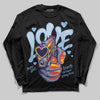 Jordan 6 University Blue DopeSkill Long Sleeve T-Shirt Love Shot Graphic Streetwear - Black