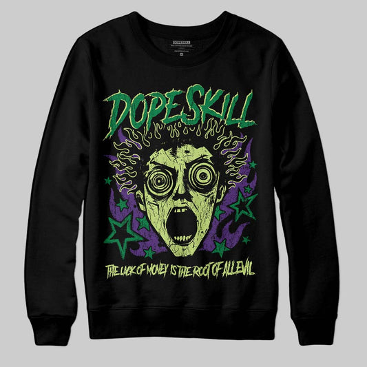 Green Sneakers DopeSkill Sweatshirt Root of Evil Graphic Streetwear - black