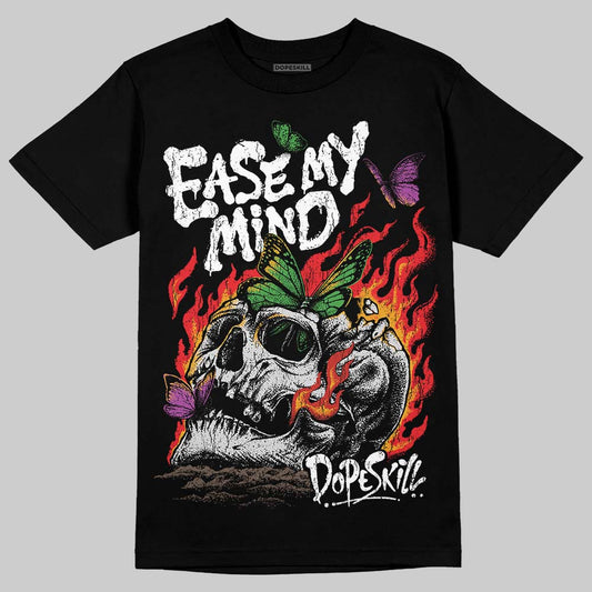 Black and White Sneakers DopeSkill T-Shirt Ease My Mind Graphic Streetwear - Black