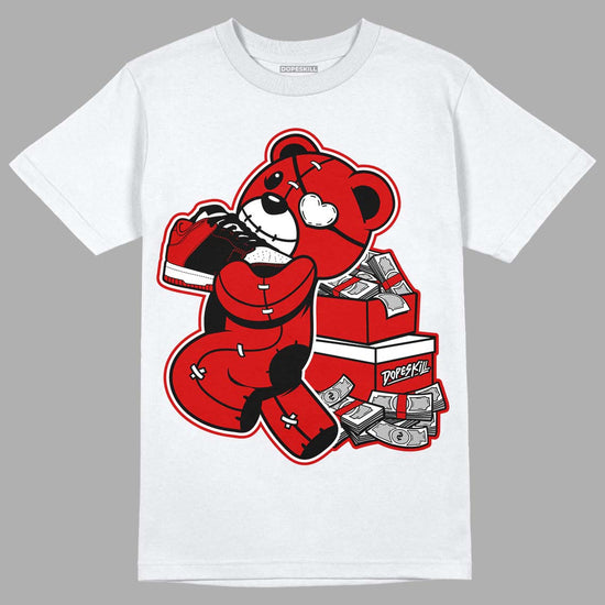 Jordan 1 Retro Low "Black Toe" DopeSkill T-Shirt Bear Steals Sneaker Graphic Streetwear - White