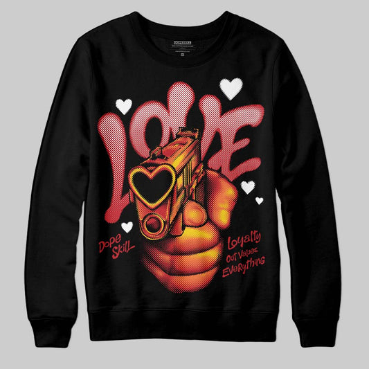 Jordan 11 Retro Low Bred (2025) DopeSkill Sweatshirt Love Shot Graphic Streetwear - Black