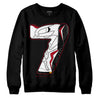 Jordan 7 Retro Cardinal DopeSkill Sweatshirt No.7 Graphic Streetwear - Black 