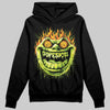 Neon Green Sneakers DopeSkill Hoodie Sweatshirt Hellfire Graphic Streetwear - Black