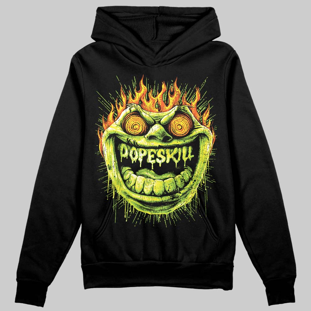 Neon Green Sneakers DopeSkill Hoodie Sweatshirt Hellfire Graphic Streetwear - Black