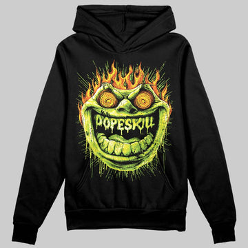 Neon Green Sneakers DopeSkill Hoodie Sweatshirt Hellfire Graphic Streetwear - Black