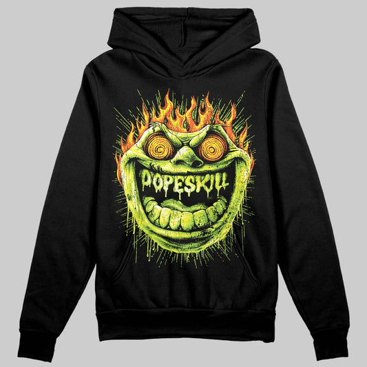 Neon Green Sneakers DopeSkill Hoodie Sweatshirt Hellfire Graphic Streetwear - Black
