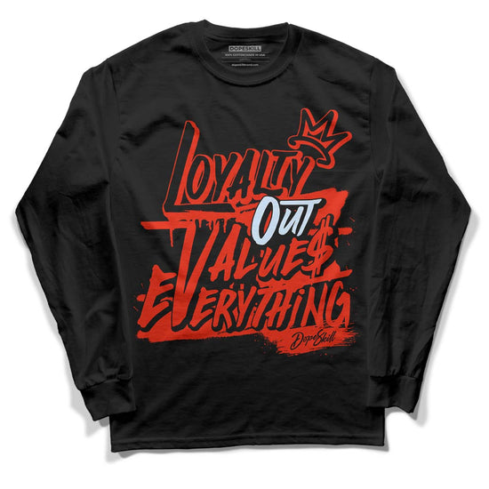 Jordan 6 Retro Toro Bravo DopeSkill Long Sleeve T-Shirt LOVE Graphic Streetwear - Black