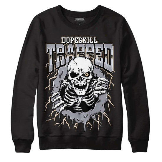 Jordan 4 Retro Frozen Moments DopeSkill Sweatshirt Trapped Halloween Graphic Streetwear - Black 