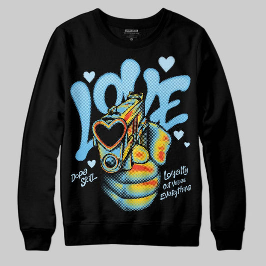 Jordan 11 Retro Legend Blue DopeSkill Sweatshirt Love Shot Graphic Streetwear - Black