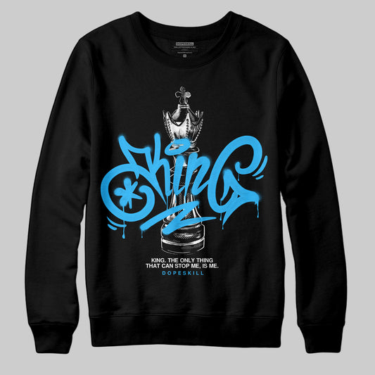 Jordan 1 High Retro OG “University Blue” DopeSkill Sweatshirt King Chess Graphic Streetwear - black