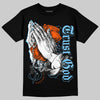 Dunk Low Futura University Blue DopeSkill T-Shirt Trust God Graphic Streetwear - Black