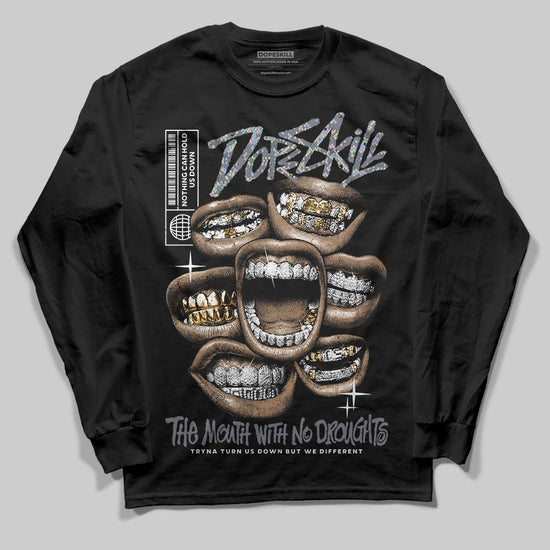 Jordan 11 Low CNY “Year of the Snake” DopeSkill Long Sleeve T-Shirt The Mouth With No Droughts Graphic Streetwear - Black