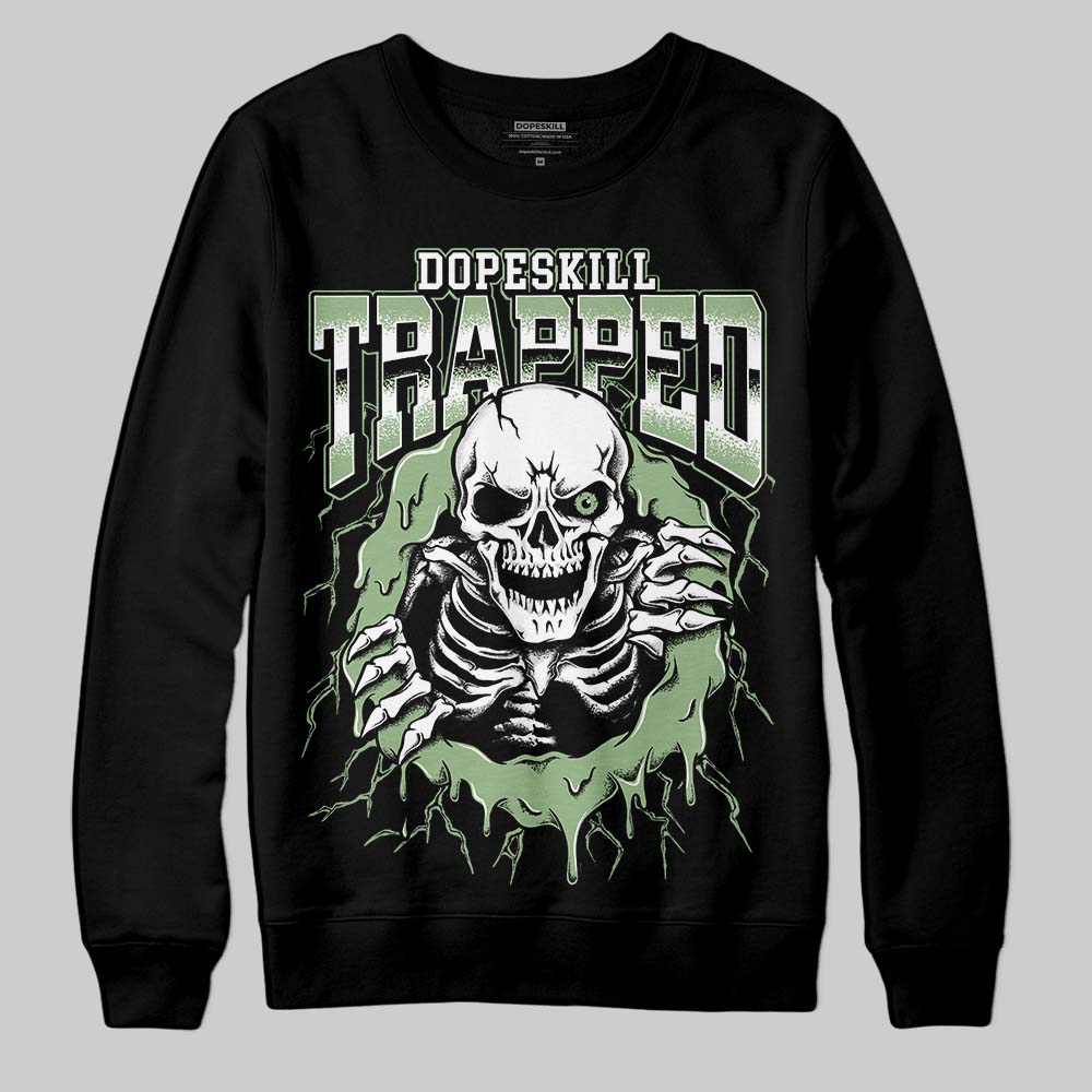 Jordan 4 Retro “Seafoam” DopeSkill Sweatshirt Trapped Halloween Graphic Streetwear - Black